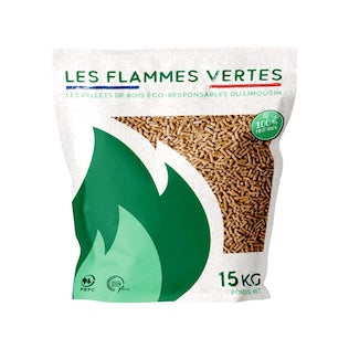 Granulés de Bois Flammes Vertes - 65 sacs 975kg